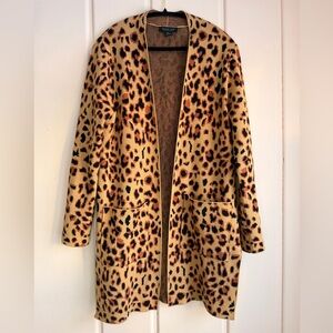 Rachel Zoe Animal Print Teddy Jacket